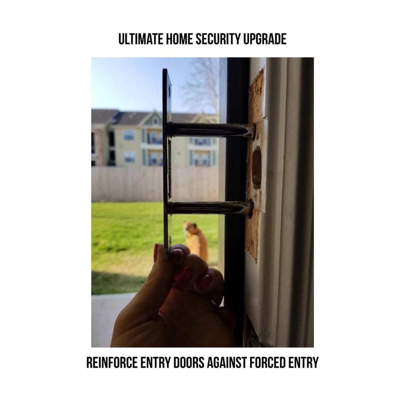 TUFF STRIKE Door Reinforcement Lock | Kick-Proof Deadbolt Strike Plate | Ultimate Home Security & Break-in Prevention | Strengthens Door Frame Against Forced Entry - Image 2
